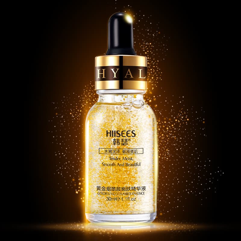Golden serum contains niacin, moisturizing makeup primer, cosmetic peptide