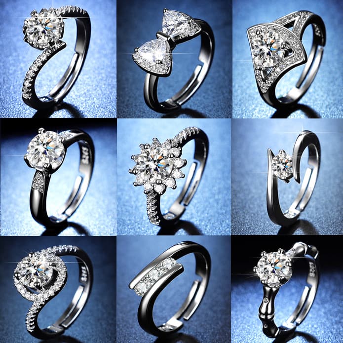 (Wholesale), ring with stone, wedding ring, one carat