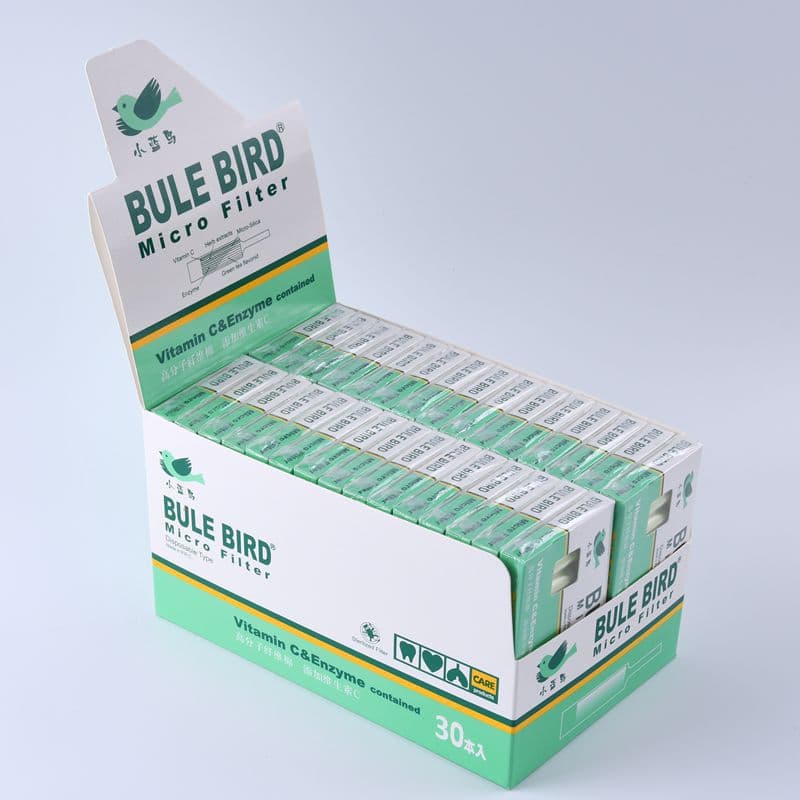 Original Green Bird Bird Cigarette Buckets Bulebird Men's Cigarette Filter Pixel Fine Disposal Filter Genuine