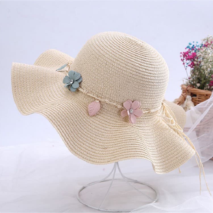 Fashionable summer beach wavy sun hat, Korean style