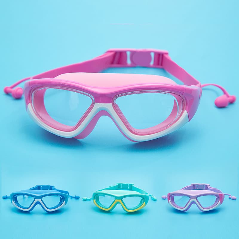 Children's waterproof swimming goggles anti-fog for men and women, earplugs for swimming, set, equipment, diving
