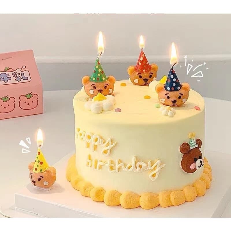 Brand cute hat, candle, festive balloon, South Korea, with little bears, dress up