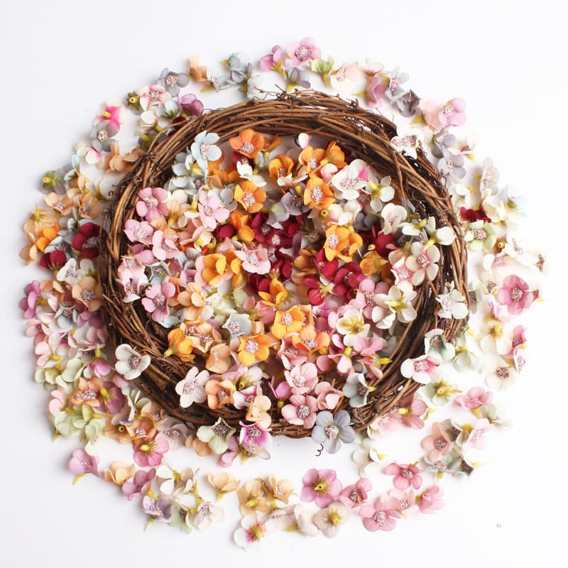 Multicoloured small accessories, decorative flowers, flowered, 2cm, home decor