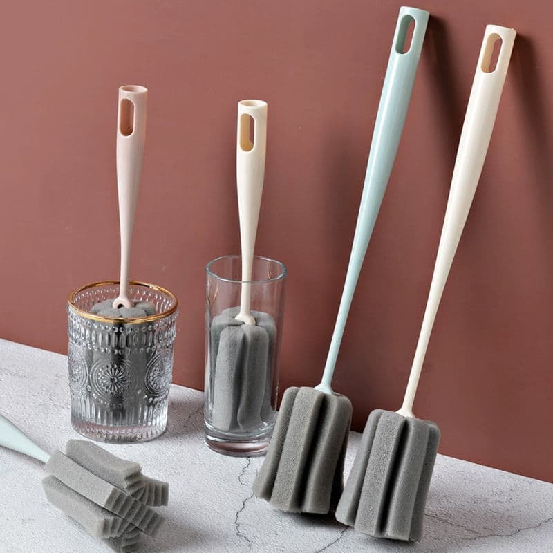 Long handle glass clean brush long handle brush brush long bottle tea cup brush cup sponge brush kitchen brush