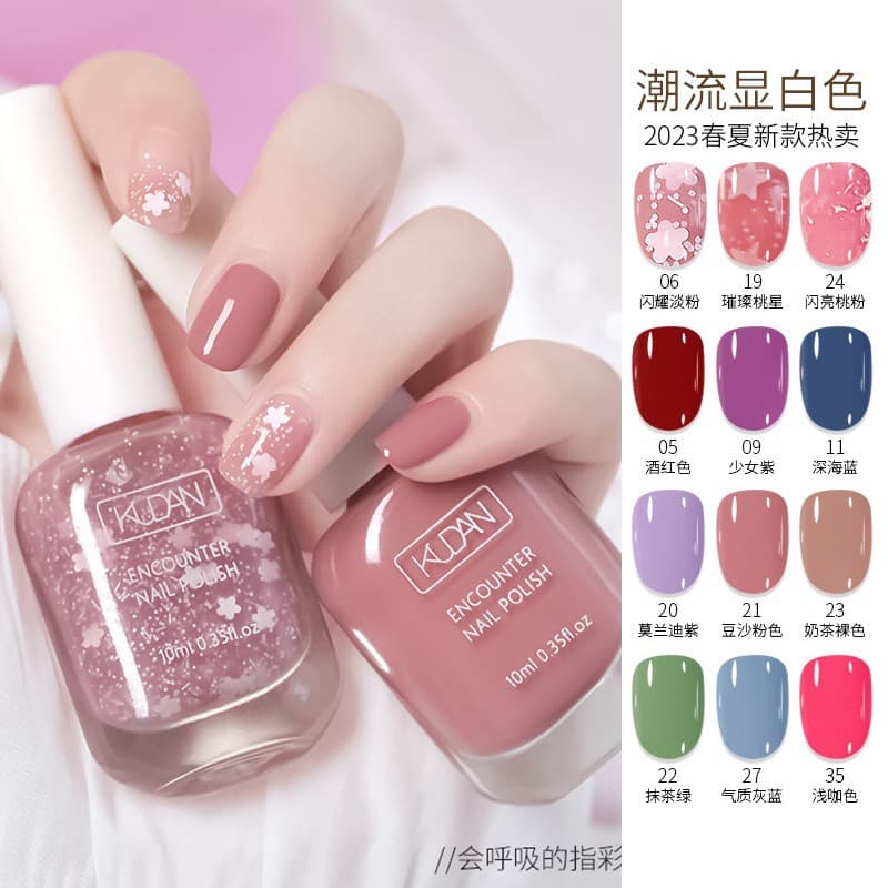 Fuchsia quick dry detachable nail polish water based, nail sequins for manicure, gel polish, no lamp dry, long-term effect