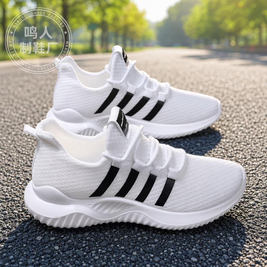 (Cross-border trading), (Wholesale), summer fashionable sports non-slip breathable comfortable running sneakers for leisure made of mesh, made with flyknit technology
