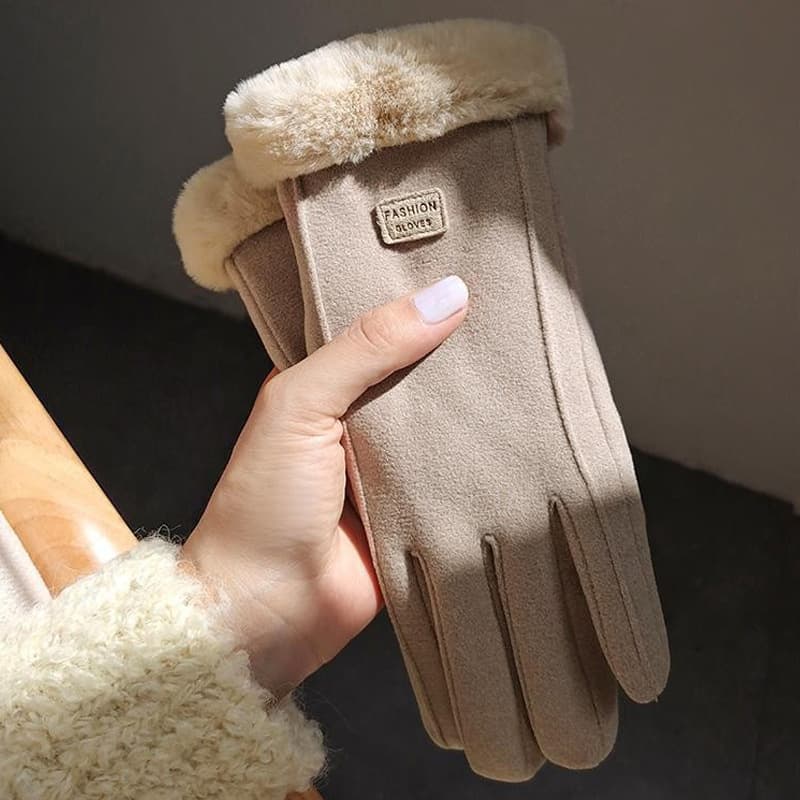 Gloves, keep warm windproof winter velvet set for students