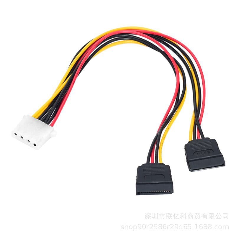 IDE big 4P mother to dual SATA power cord one point two big 4PIN to 15pin mother two IDE power supply