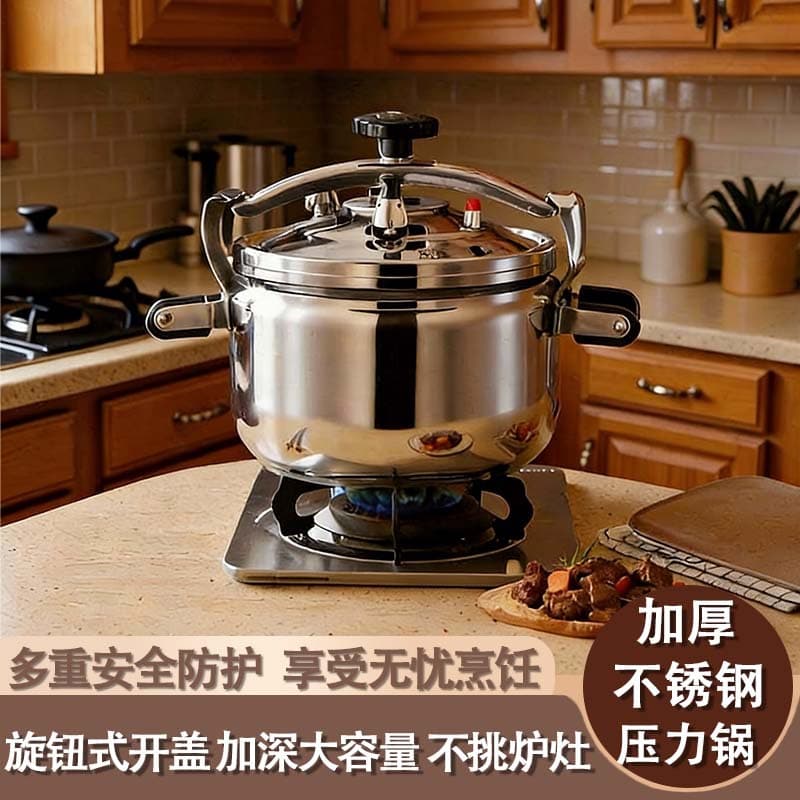 Kitchen pressure cooker explosion-proof stainless steel pressure cooker commercial thickened induction cooker gas stove wok universal