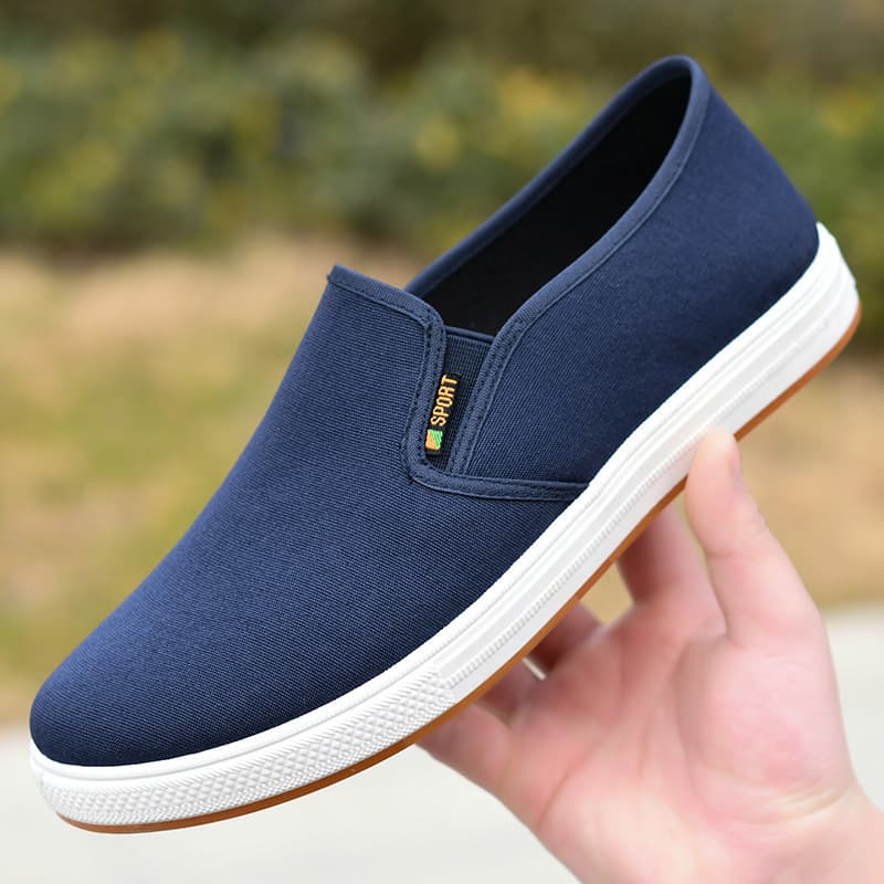 Low-top men's cloth shoes 2025 autumn style old Beijing cloth shoes men's casual shoes one-leg canvas shoes factory direct sales