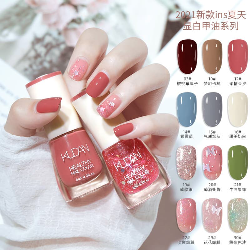 Summer transparent nail polish, gel polish for manicure, no lamp dry