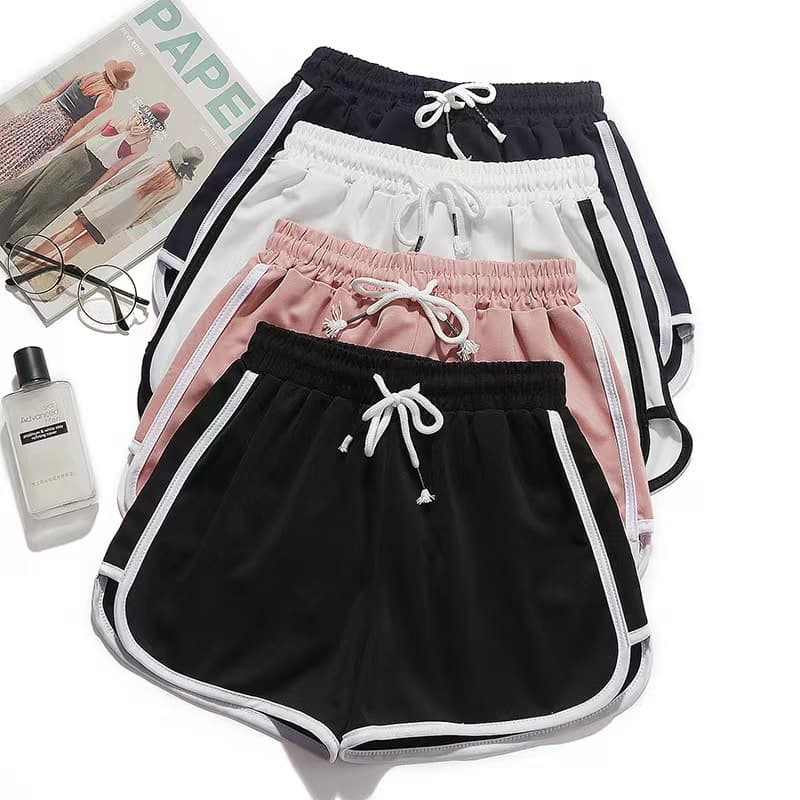 Sports shorts, summer trousers, leggings for leisure, high waist, for running, Korean style, loose fit