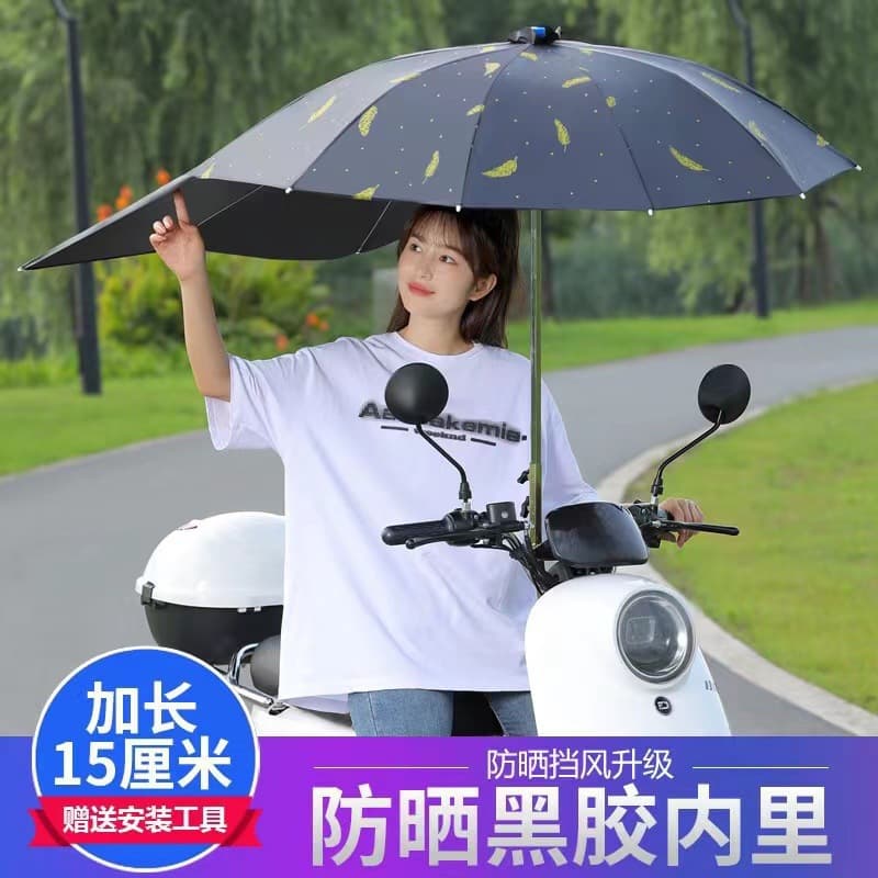 Electric car, foldable umbrella, pedal, sun protection