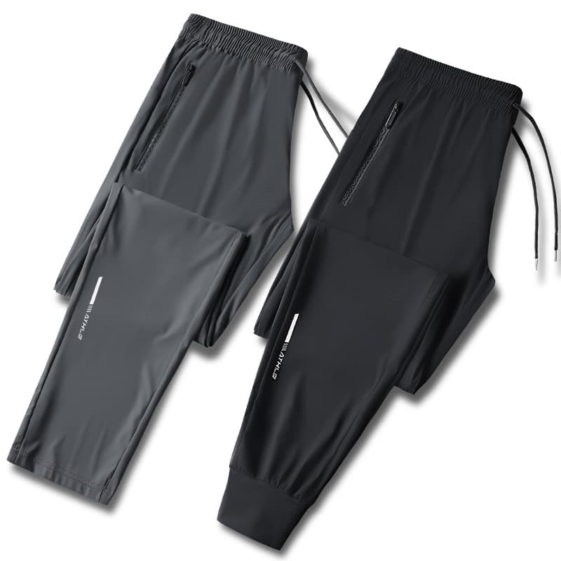 Summer travel sports quick dry silk ultra thin breathable trousers, overall for leisure for gym, absorbs sweat and smell, for running
