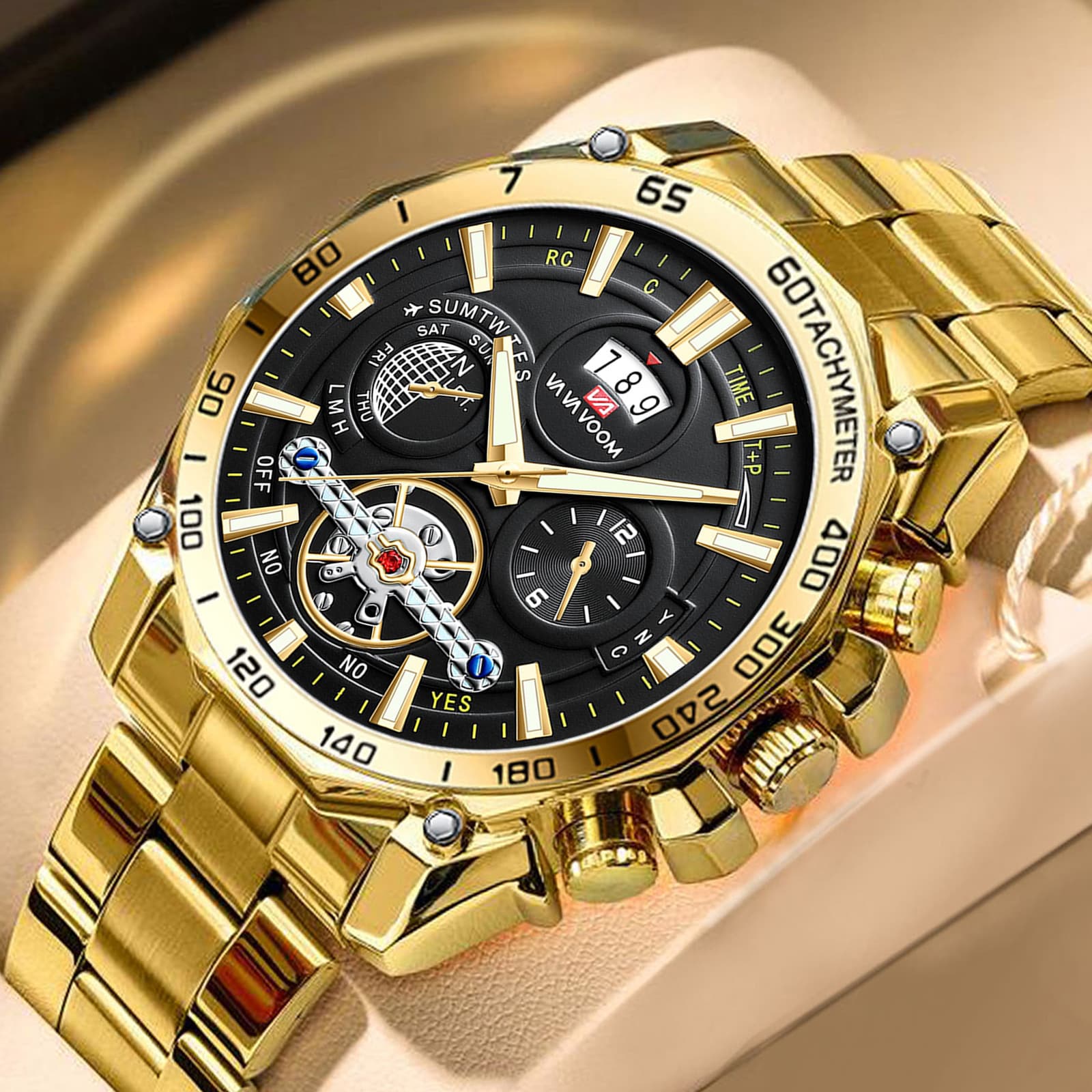 (Cross-border trading), glowing trend men's watch for students, bike cassette, mechanical mechanical watch, fully automatic