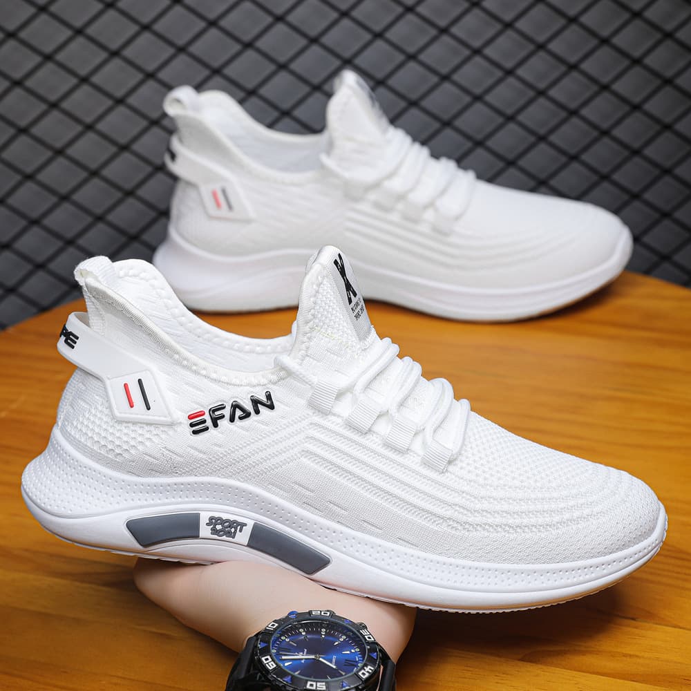 (Cross-border trading), (Wholesale), breathable trend universal casual lightweight white sneakers, soft sole