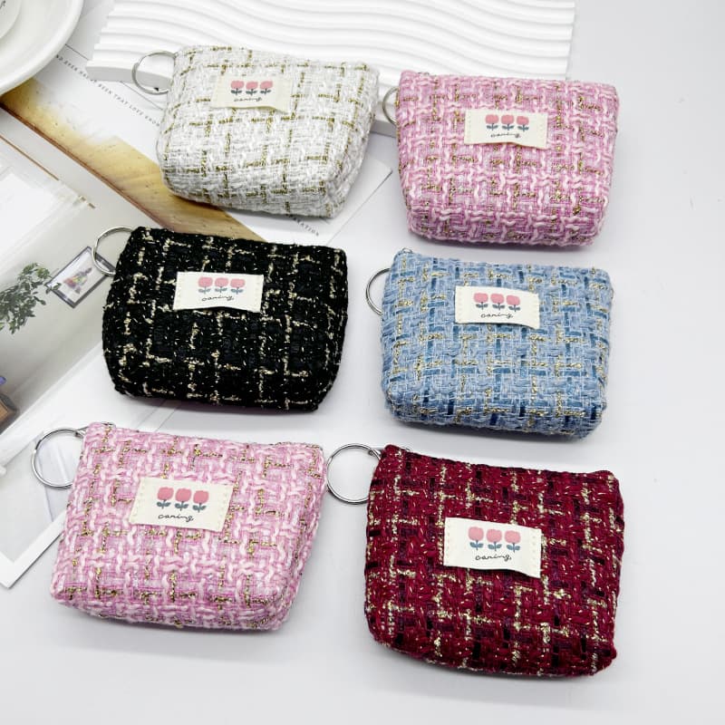 (Wholesale), woven cloth, wallet, coins, key bag, storage system, Korean style, simple and elegant design