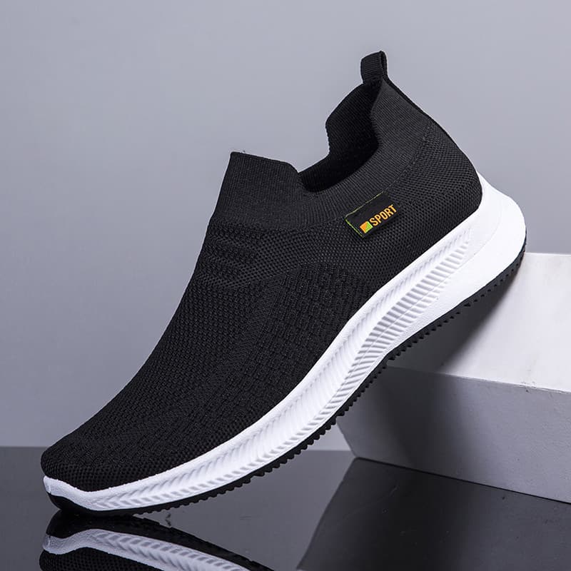 2024 New Spring Sports and Leisure Men's Shoes Breathous Set Flying Flying Middle -Elderly One Piece Facilia Shoe Cross -border