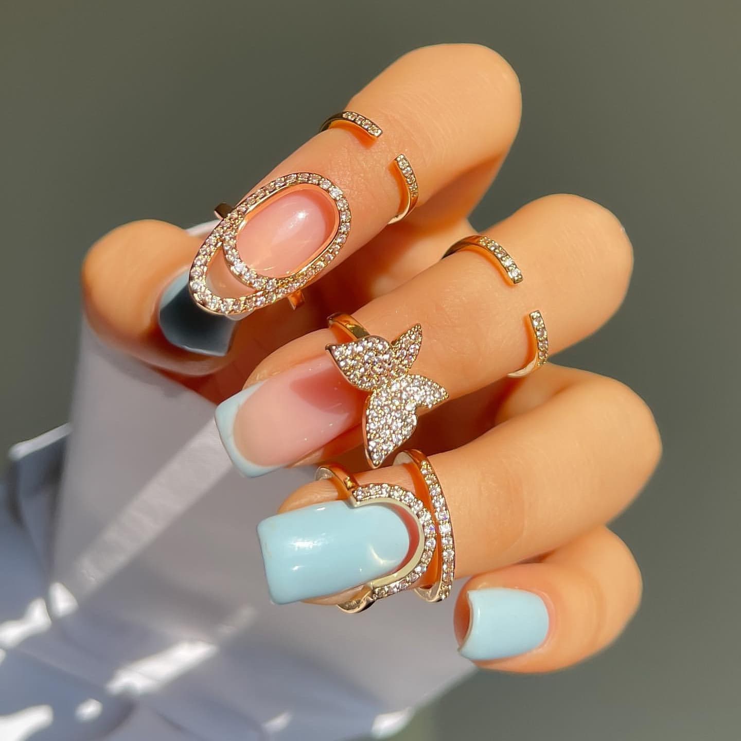Ring, copper sophisticated adjustable stone inlay, high-quality style, light luxury style, simple and elegant design