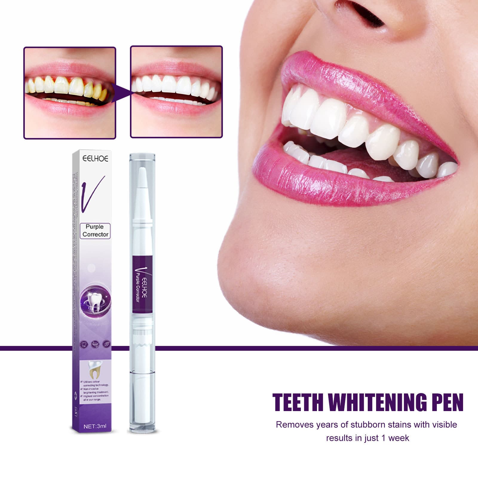(Cross-border trading), purple toothbrush for oral cavity, spots removal