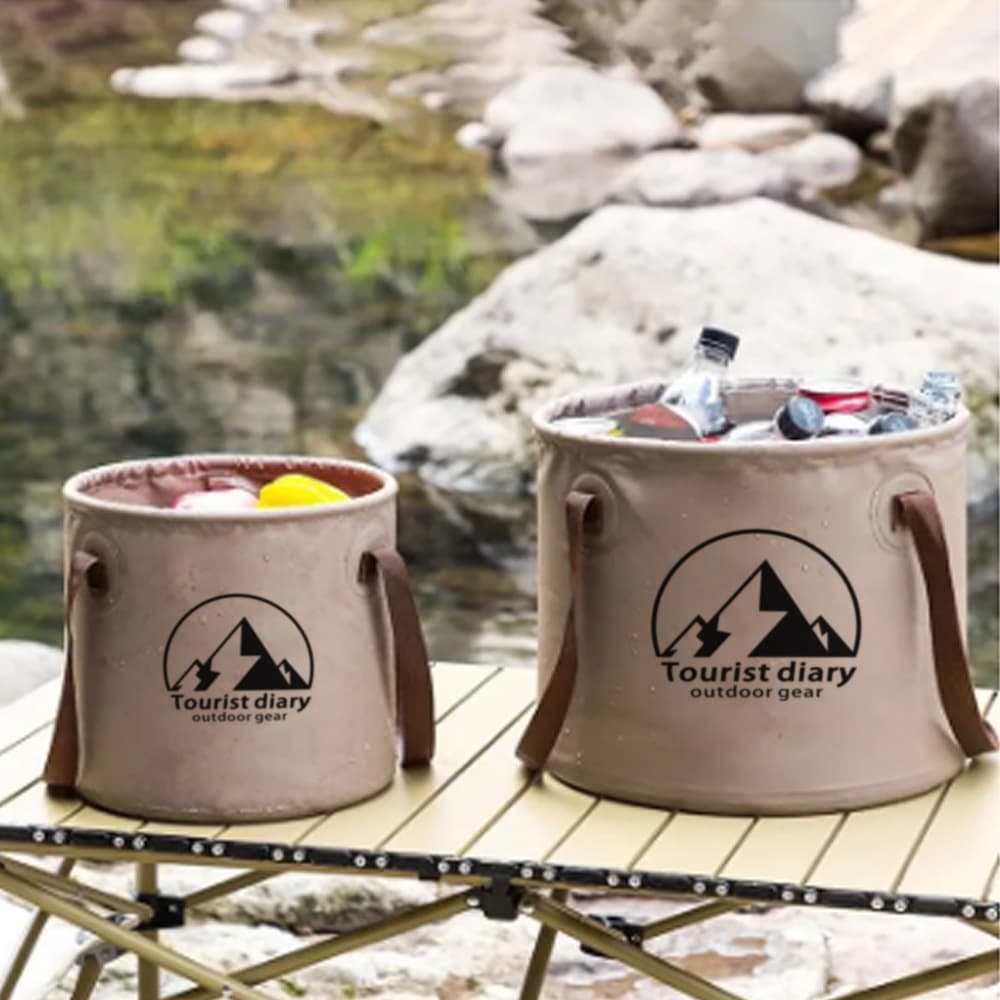 Handheld capacious bucket for traveling for laundry for camping