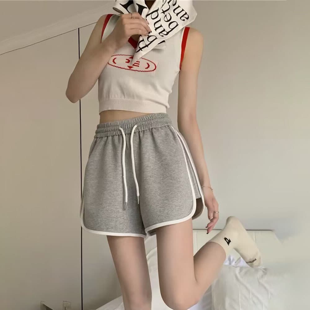 Trend sports breathable shorts, brand trousers, American style, loose fit