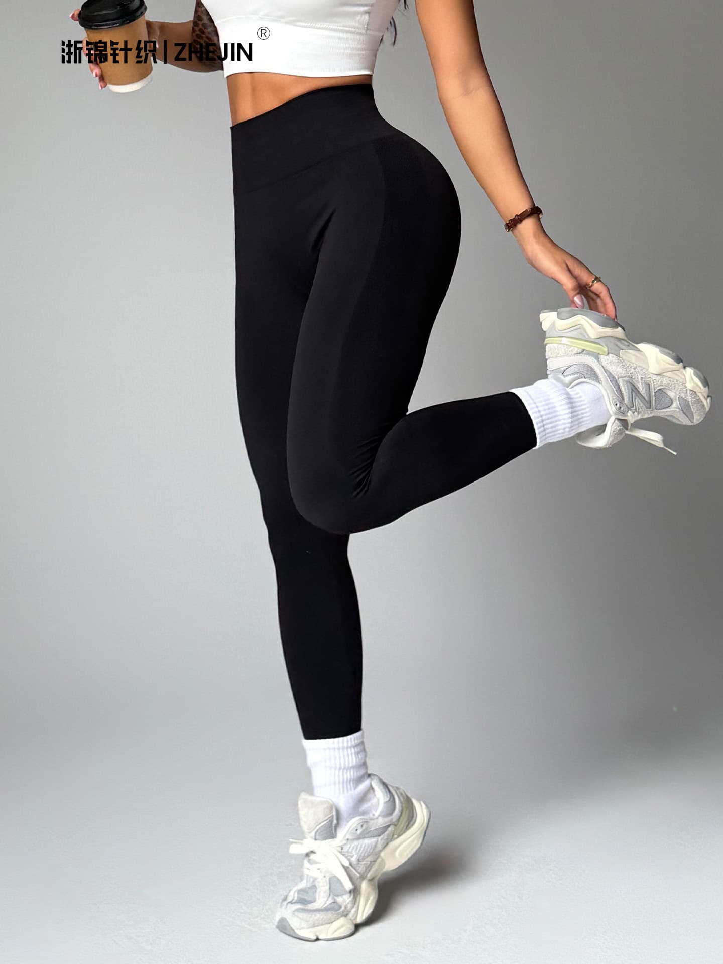 Underwear for hips shape correction for gym, overall, sports trousers, multicoloured slimming leggings, European style, high waist, for running, tight