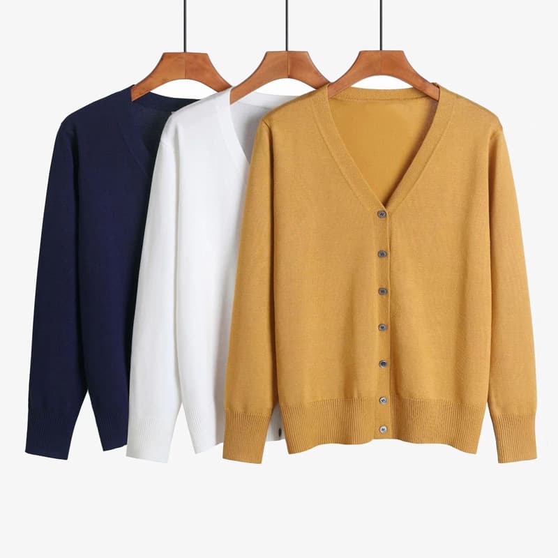 (Cross-border trading), demi-season knitted sweater, long-sleeve, cardigan, shirt, jacket, V-neckline, oversize