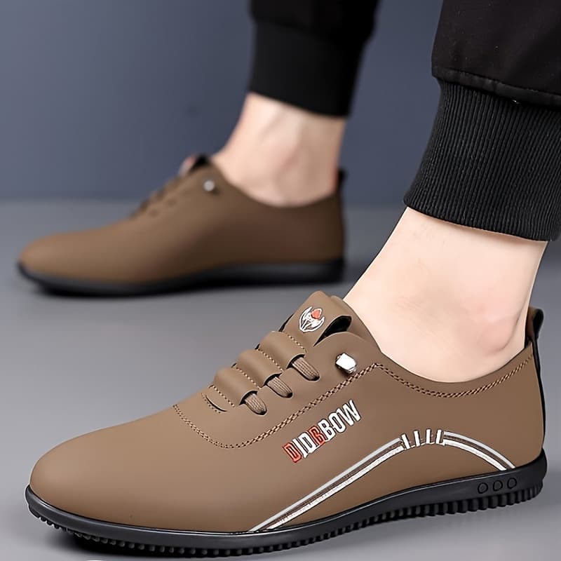 Soft leather men's shoes soft sole men's business casual shoes one foot pedal with a foot pedal of Baita light bean shoes daddy shoes cross-border men's shoes