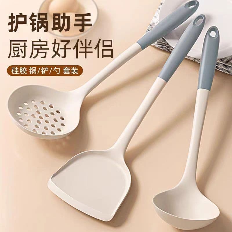 Food grade silicone spatula, non-stick pot, special spatula, high temperature resistance, pot protection, cooking spatula, soup spoon, food grade certification