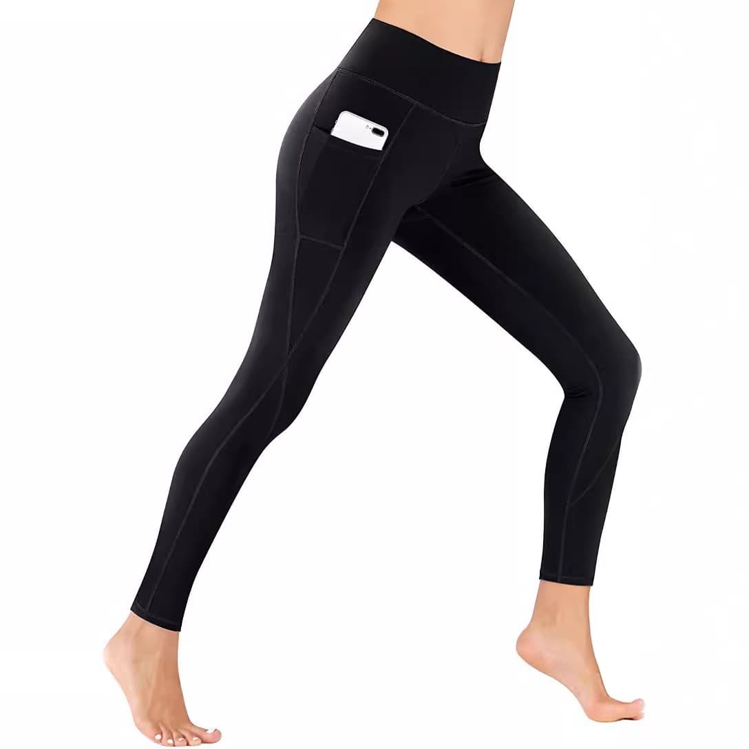 Panel Pocket Waist Elastic Running Capris Elastic Sports Running Turbicades