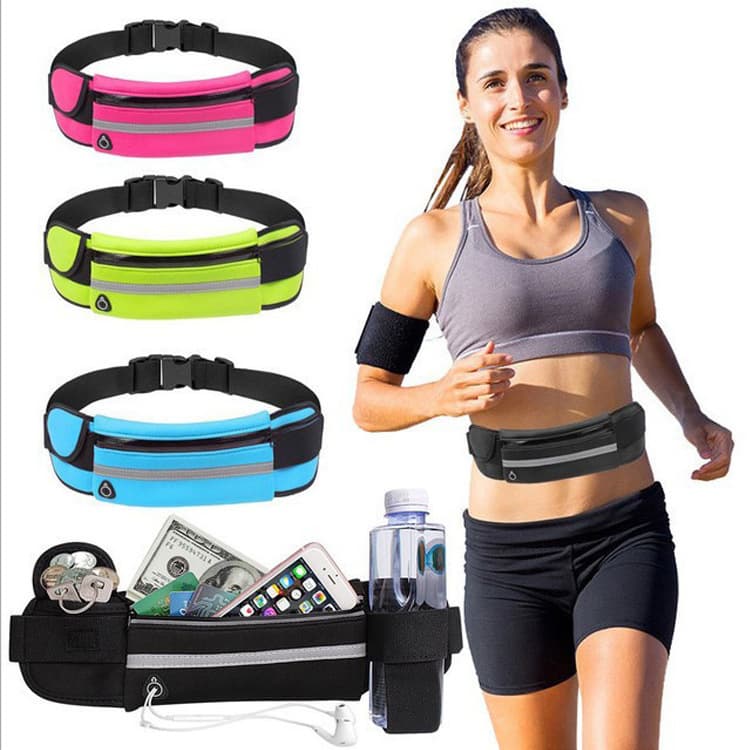 Sports belt bag, teapot for gym, waterproof mobile phone for cycling, for running, anti-theft