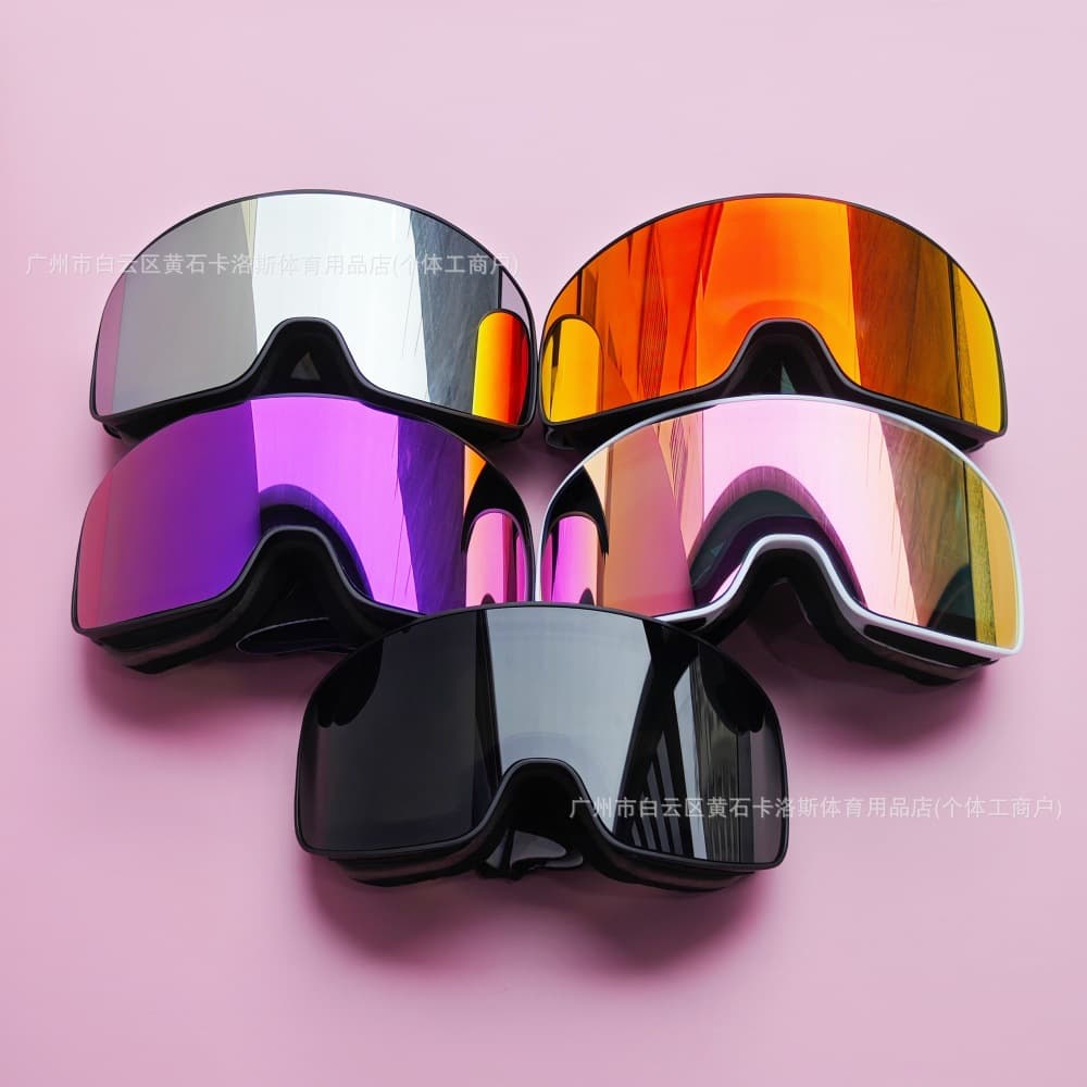 KAROS ski goggles, large field of view, cylindrical double-layer anti-fog goggles, single board and double board ski glasses, myopia wearable