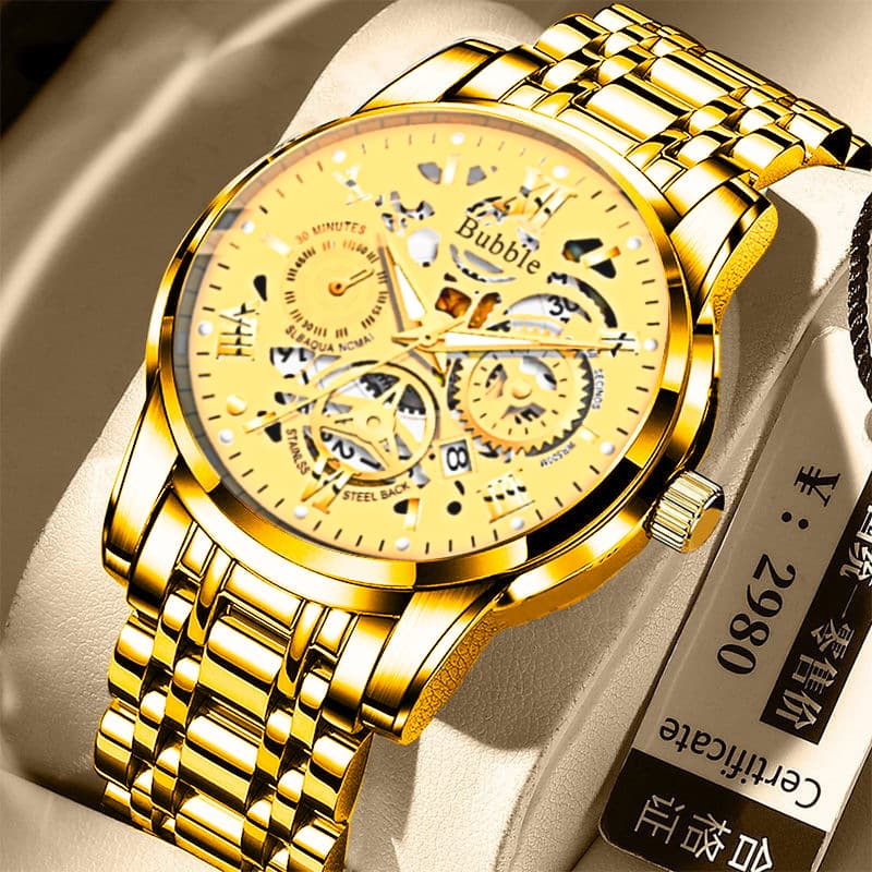 Retro high quality fashionable quartz swiss watch, fully automatic, quartz mechanism, fall protection