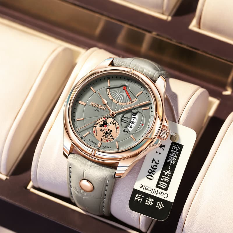 Mechanical swiss watch, waterproof calendar, men's watch, quartz watches, fully automatic