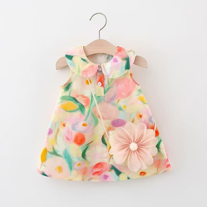 Summer children's girl's skirt, sleevless dress, hat, Korean style