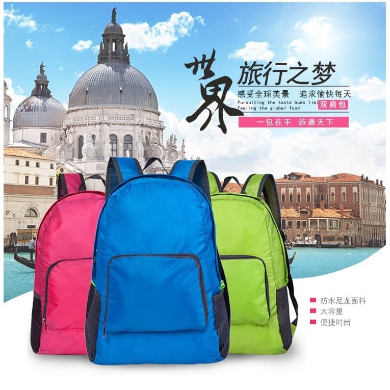 Universal folding foldable waterproof backpack for traveling for men and women