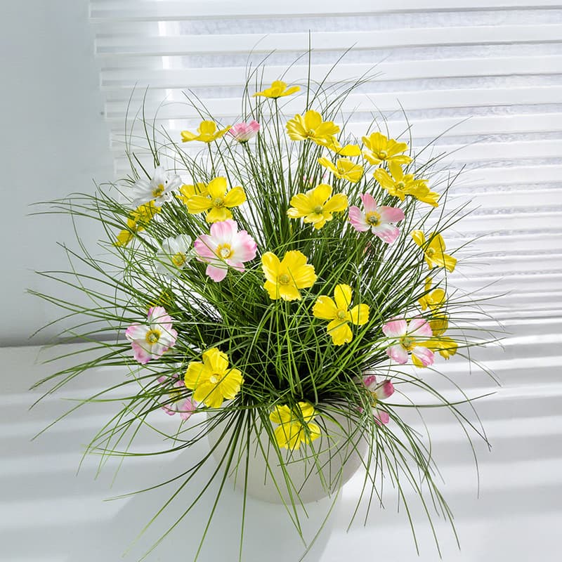 Wedding decoration artificial flower bouquet Gesang flower single branch plastic flower cross-border fake flower single hibiscus flower artificial flower
