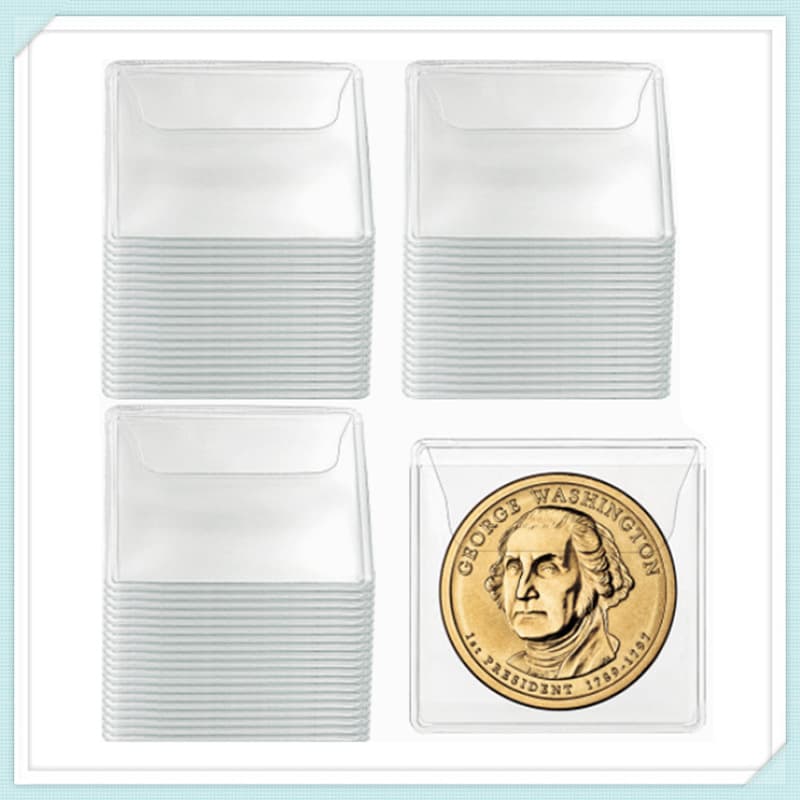 Transparent plastic coins PVC, badge, storage bag