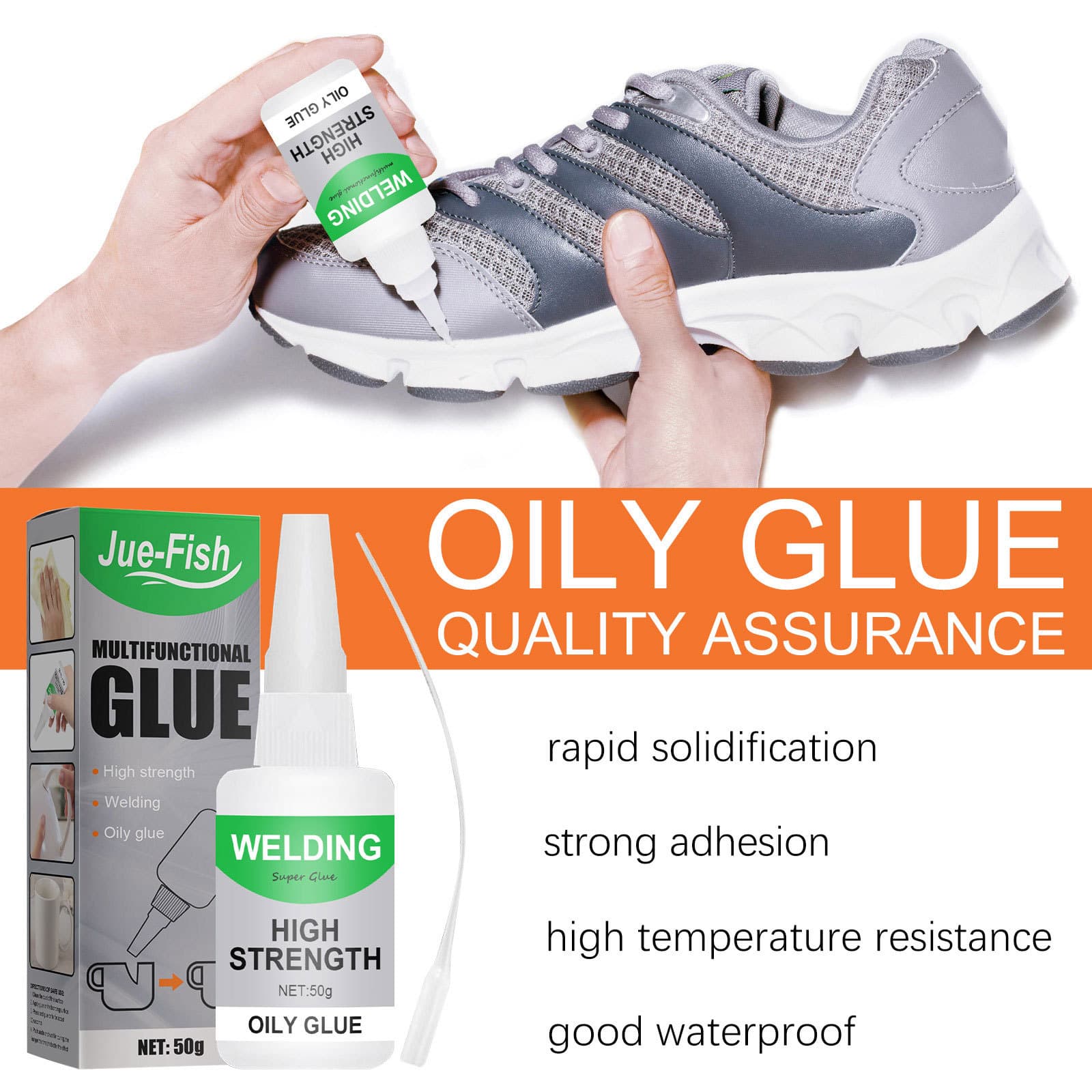 Jue-Fish Universal wooden glass transparent quick dry waterproof glue