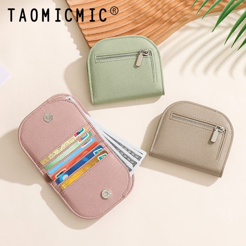 2025 new semicircle folding women's wallet multiple card holders coin tower coin wallet wallet