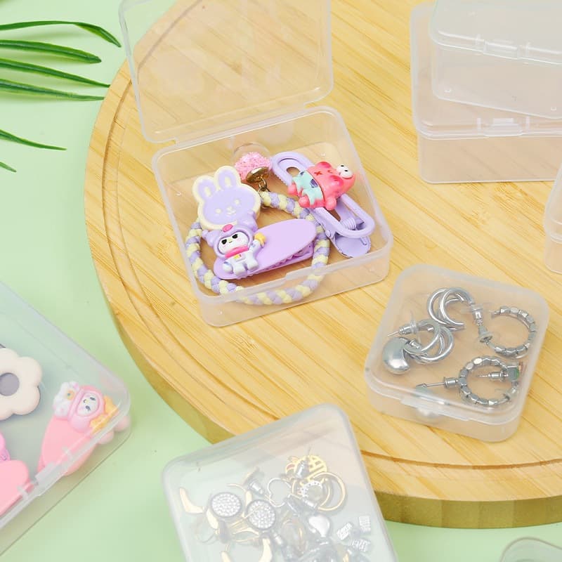 Transparent storage box, stationery, plastic small accessory