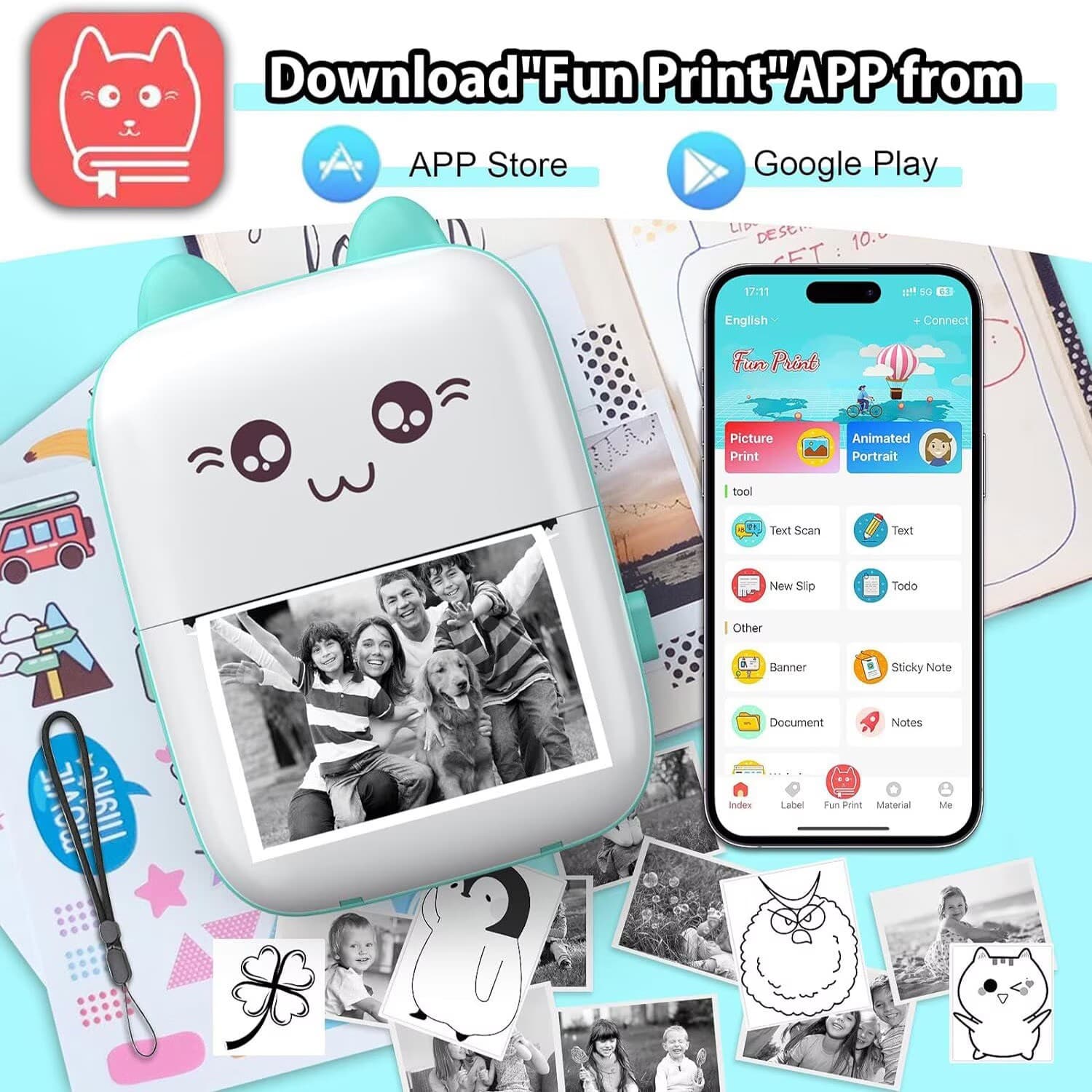 (Cross-border trading), small handheld pocket printer, mobile phone, C9, bluetooth