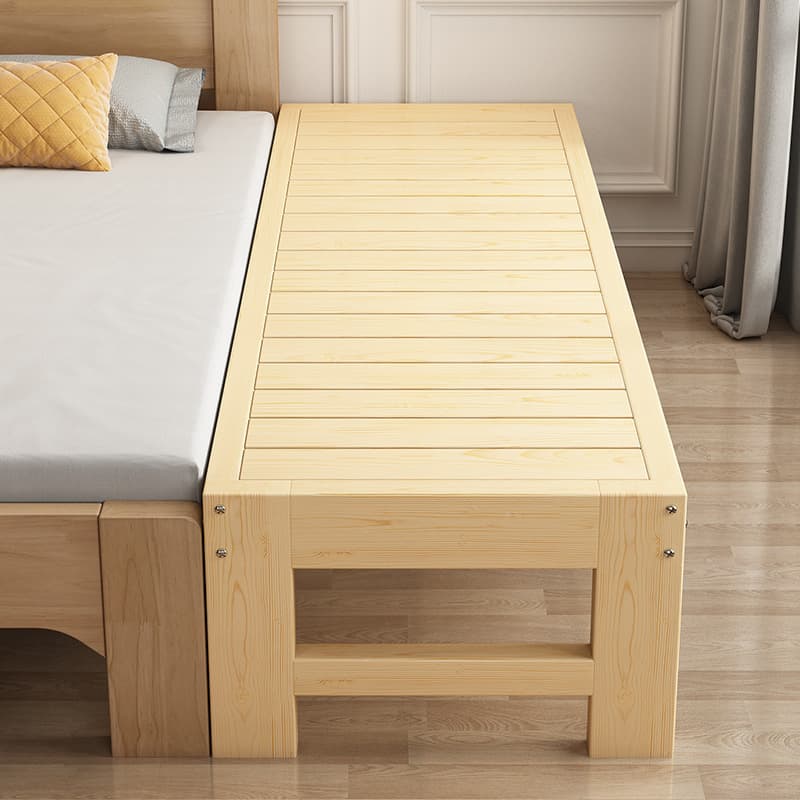 Crib for bed from natural wood, children's fence