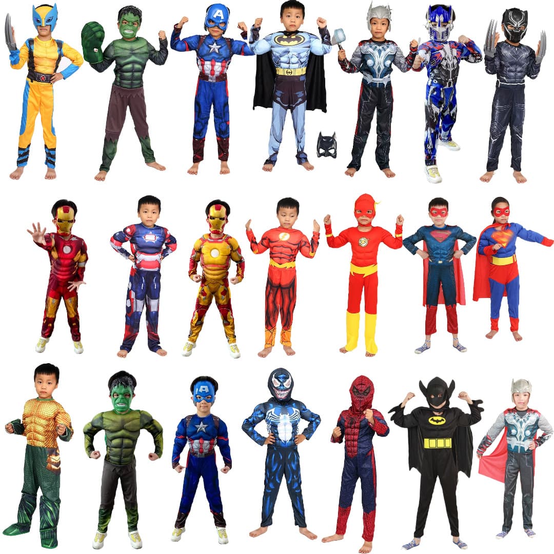 Captain America Iron A Spider Batman muscle costume Thor Hulk Optimus Prime cos children's costume